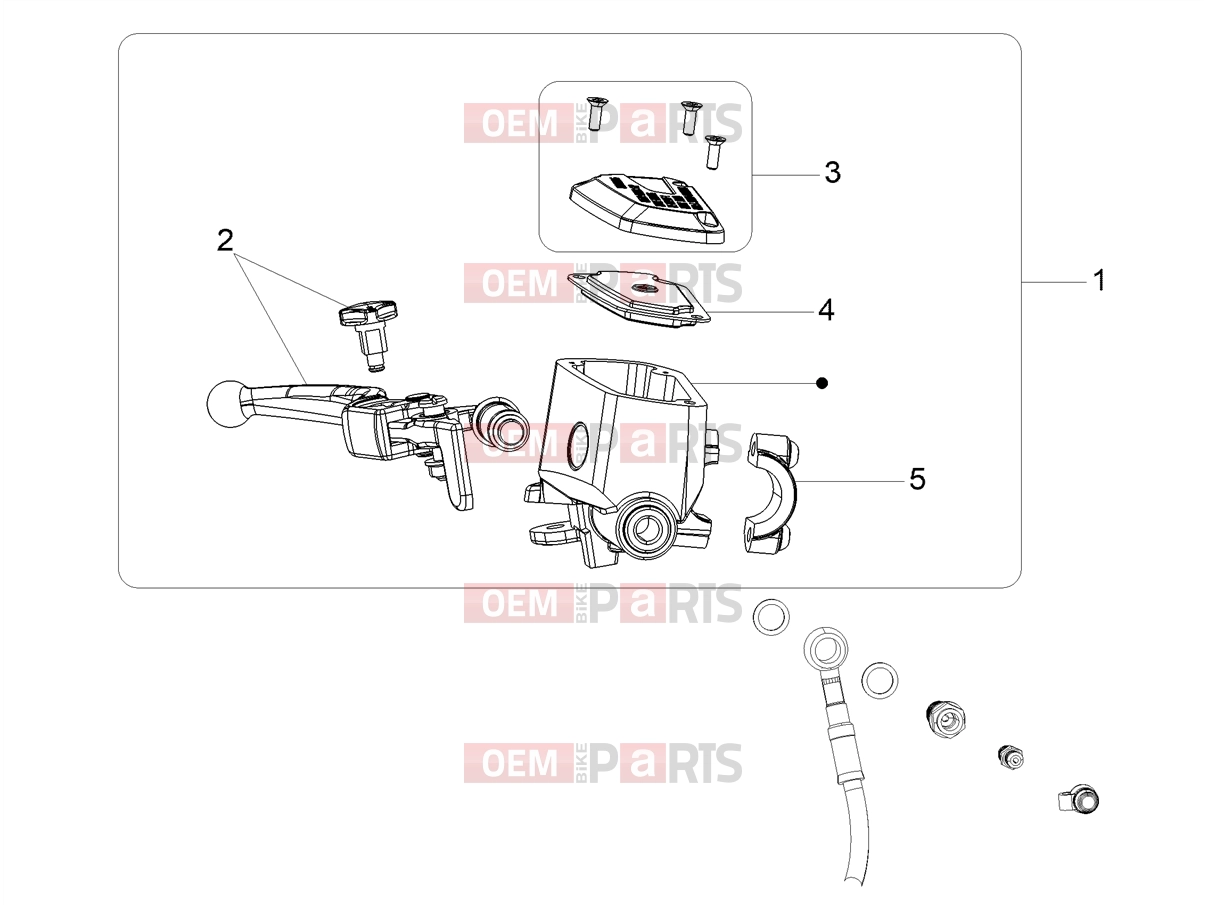 MOTOGUZZI V85 TT Strada (EU) Braking system » Front master cilinder