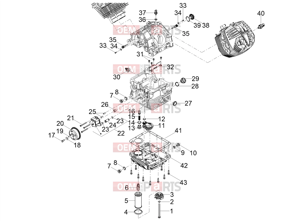 MOTOGUZZI V85 TT Strada (EU) Engine » Lubrication