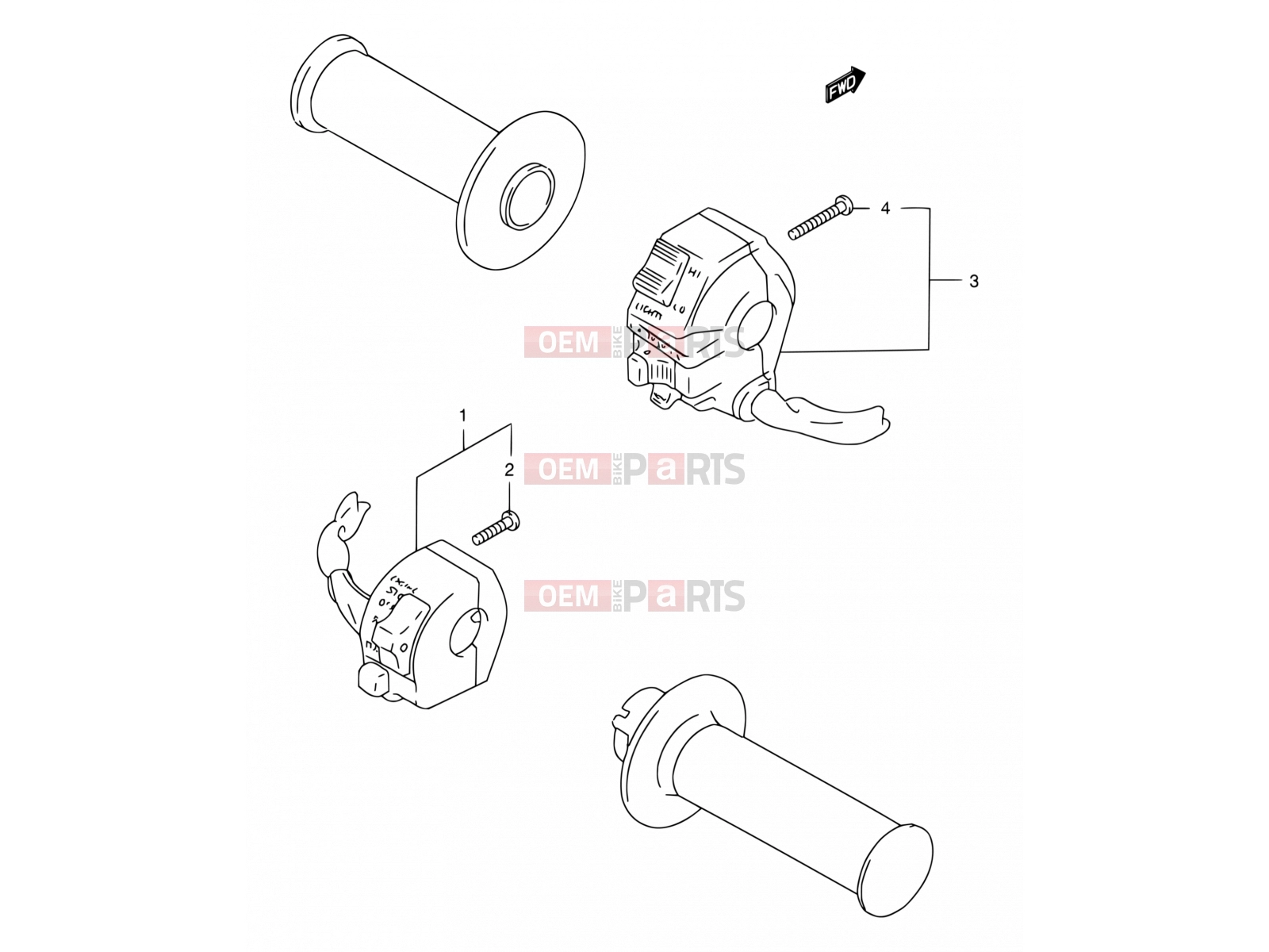 SUZUKI DR200SE Y (2000) 25 - HANDLE SWITCH