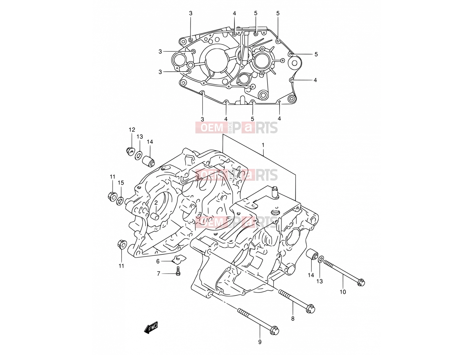SUZUKI DR200SE K2 (2002) (E03,E28,E33) 3 - CRANKCASE