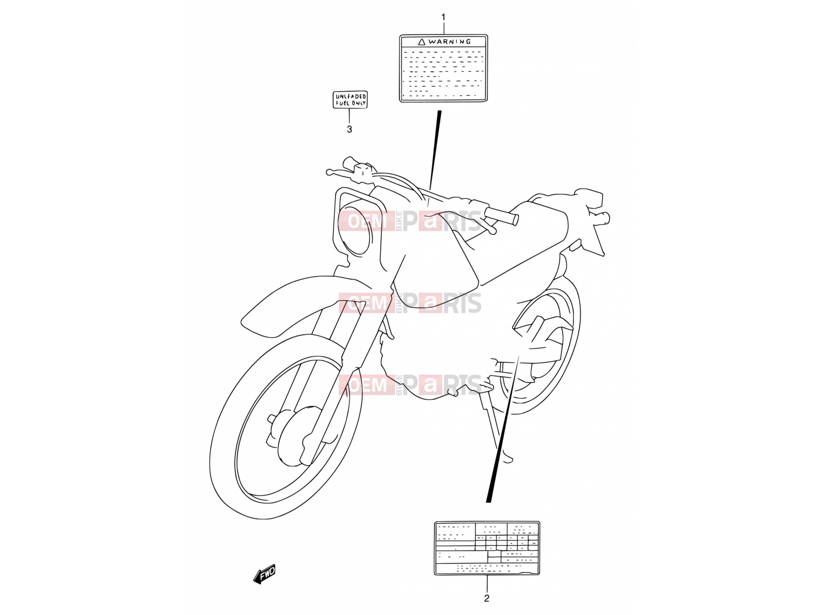SUZUKI DR200SE K2 (2002) (E06,E24) 36 - LABEL