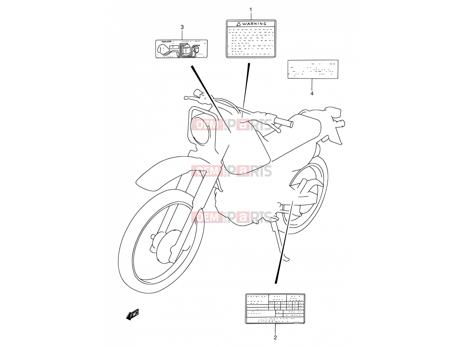 SUZUKI DR200SE K5 (2005) (E03,E28,E33) 37 - LABEL