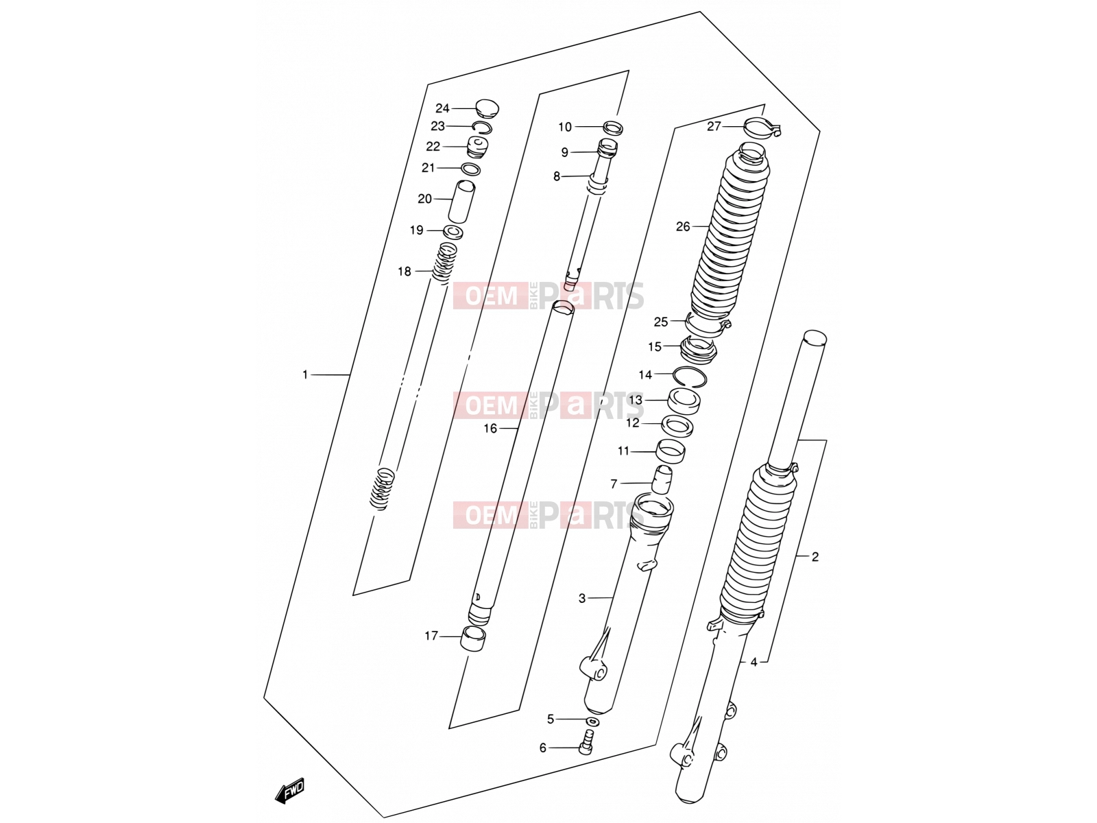 SUZUKI DR200SE K5 (2005) (E06,E24) 39 - FRONT DAMPER