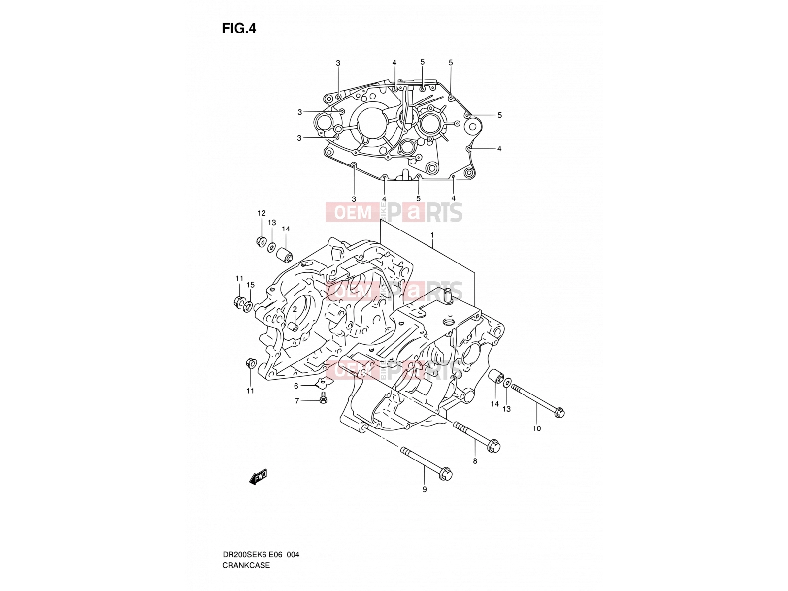 SUZUKI DR200SE K8 (2008) (E06,E24) 4 - CRANKCASE