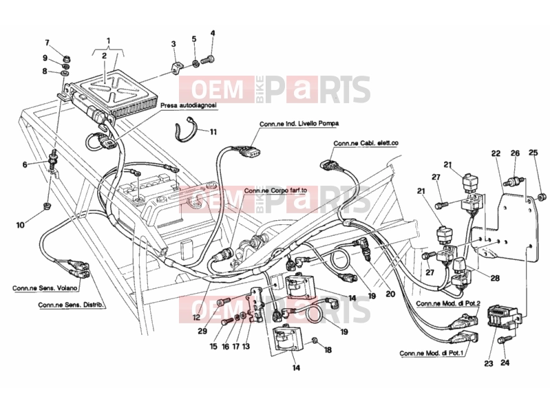 DUCATI 1991 907 I.E. ENGINE CONTROL UNIT » HANDLE BAR