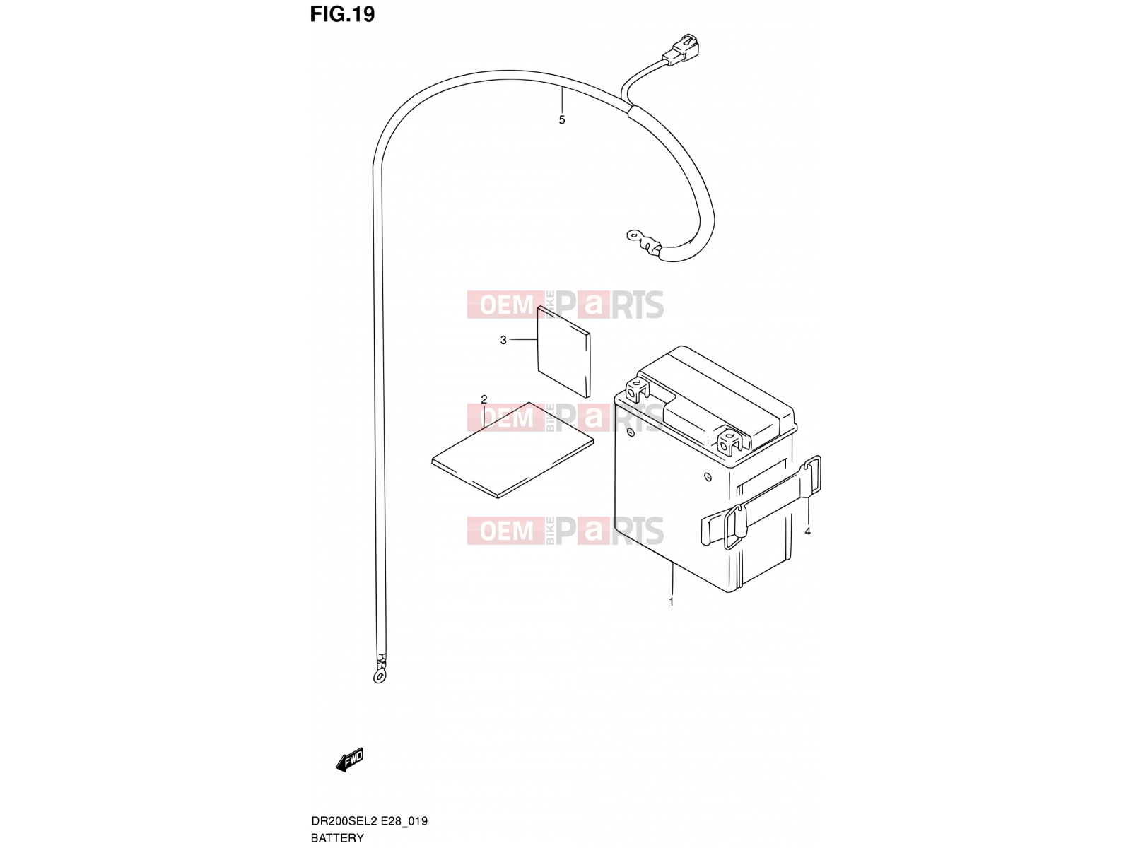 SUZUKI DR200SE L2 (2012) (E03,E28,E33) 19 - BATTERY