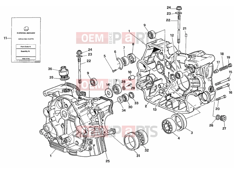 DUCATI 1991 907 I.E. CRANKCASE » ENGINE CASE