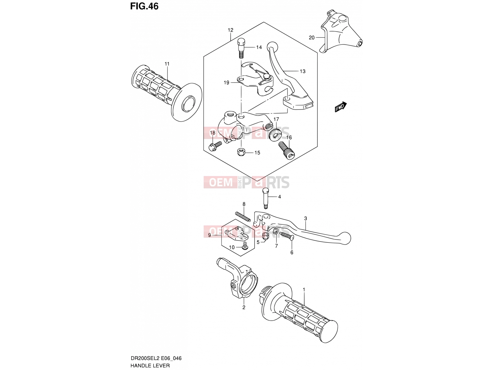 SUZUKI DR200SE L2 (2012) (E06) 46 - HANDLE LEVER (DR200SEL2 E24)