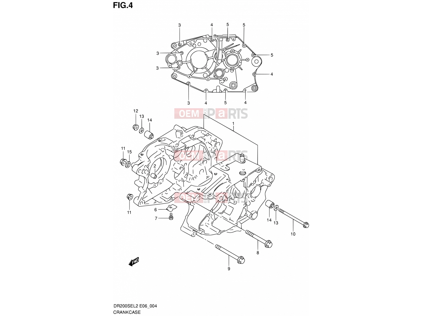 SUZUKI DR200SE L2 (2012) (E24) 4 - CRANKCASE