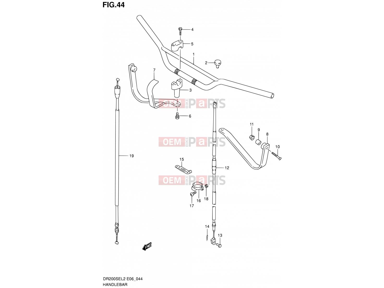 SUZUKI DR200SE L2 (2012) (E24) 44 - HANDLE BAR (DR200SEL2 E24)