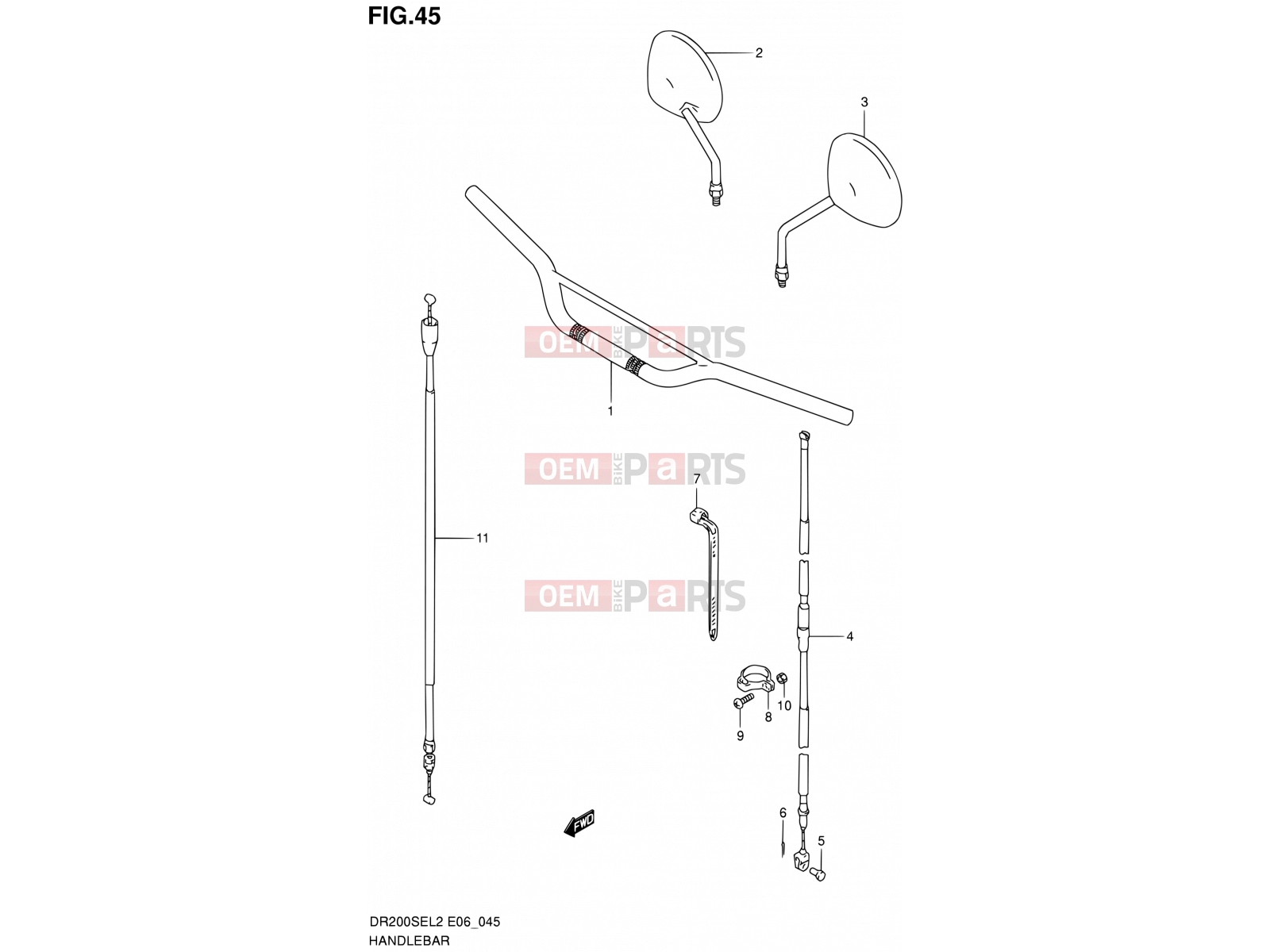 SUZUKI DR200SE L2 (2012) (E24) 45 - HANDLE BAR (DR200SEL2 E06)