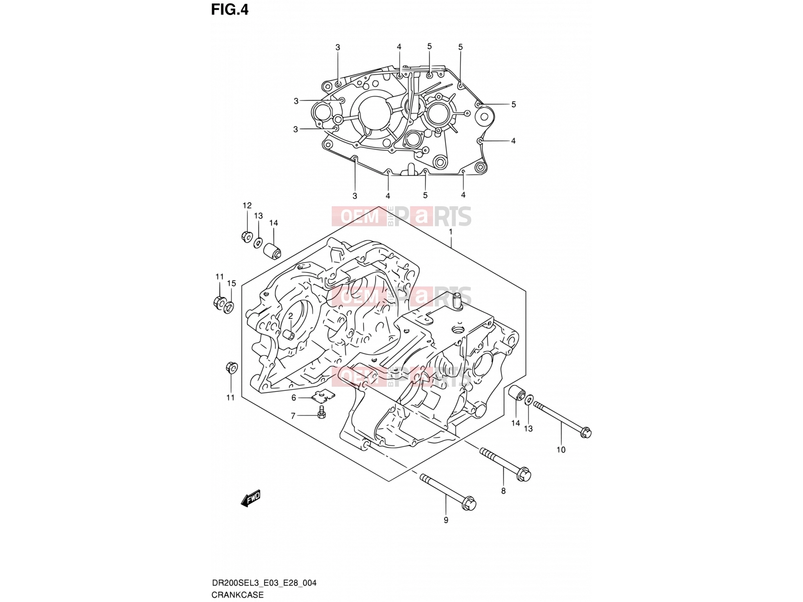 SUZUKI DR200SE L3 (2013) (E03,E28,E33) 4 - CRANKCASE