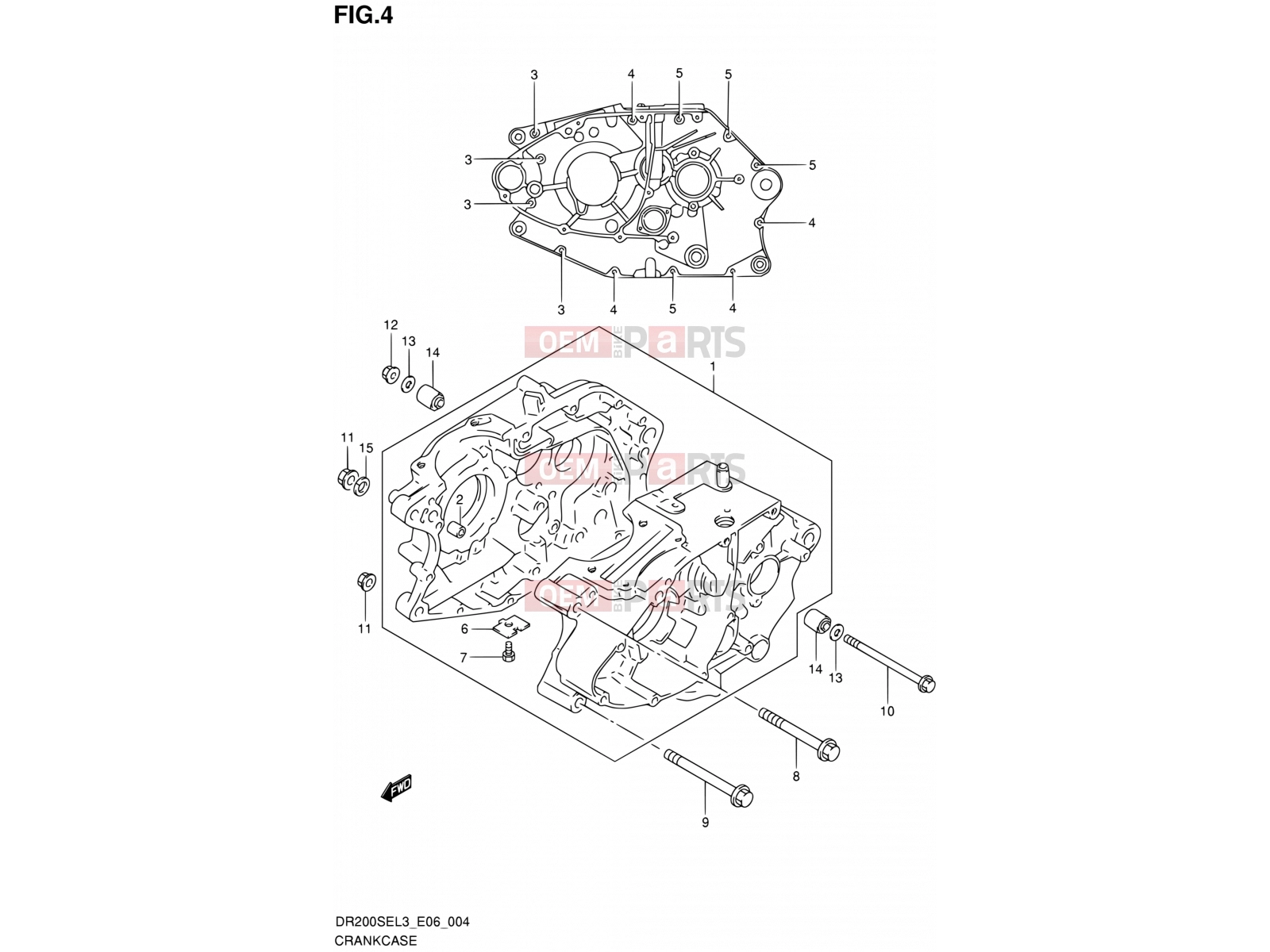 SUZUKI DR200SE L3 (2013) (E06) 4 - CRANKCASE