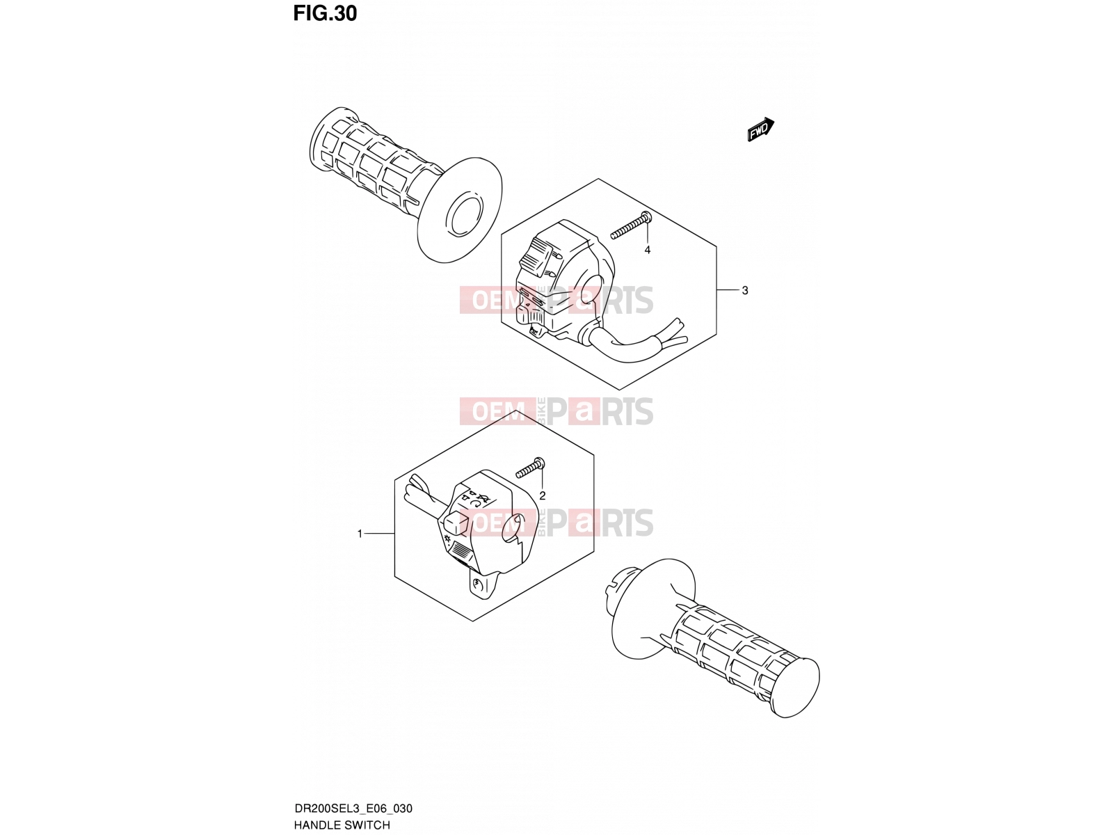SUZUKI DR200SE L3 (2013) (E24) 30 - HANDLE SWITCH