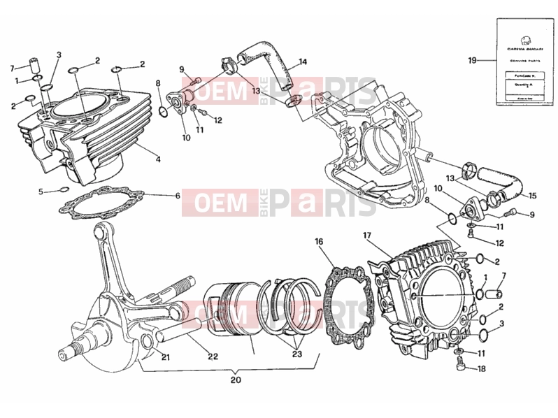 DUCATI 1990 907 I.E. CYLINDER - PISTON » ENGINE CASE