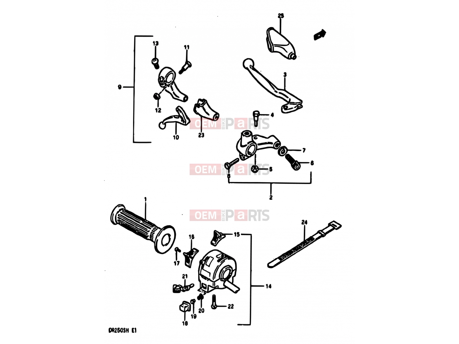 SUZUKI DR250S H (1987) 56 - LEFT HANDLE SWITCH