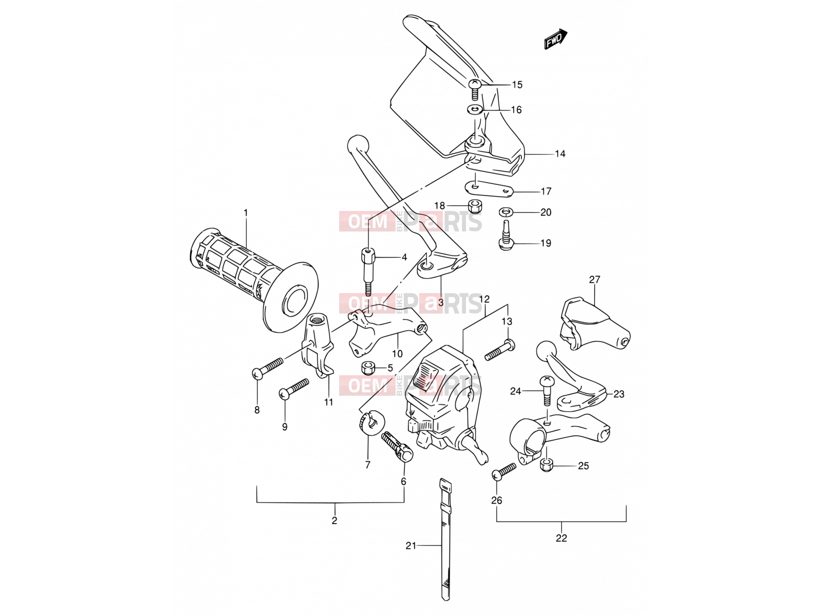 SUZUKI DR250S R (1994) 41 - LEFT HANDLE SWITCH