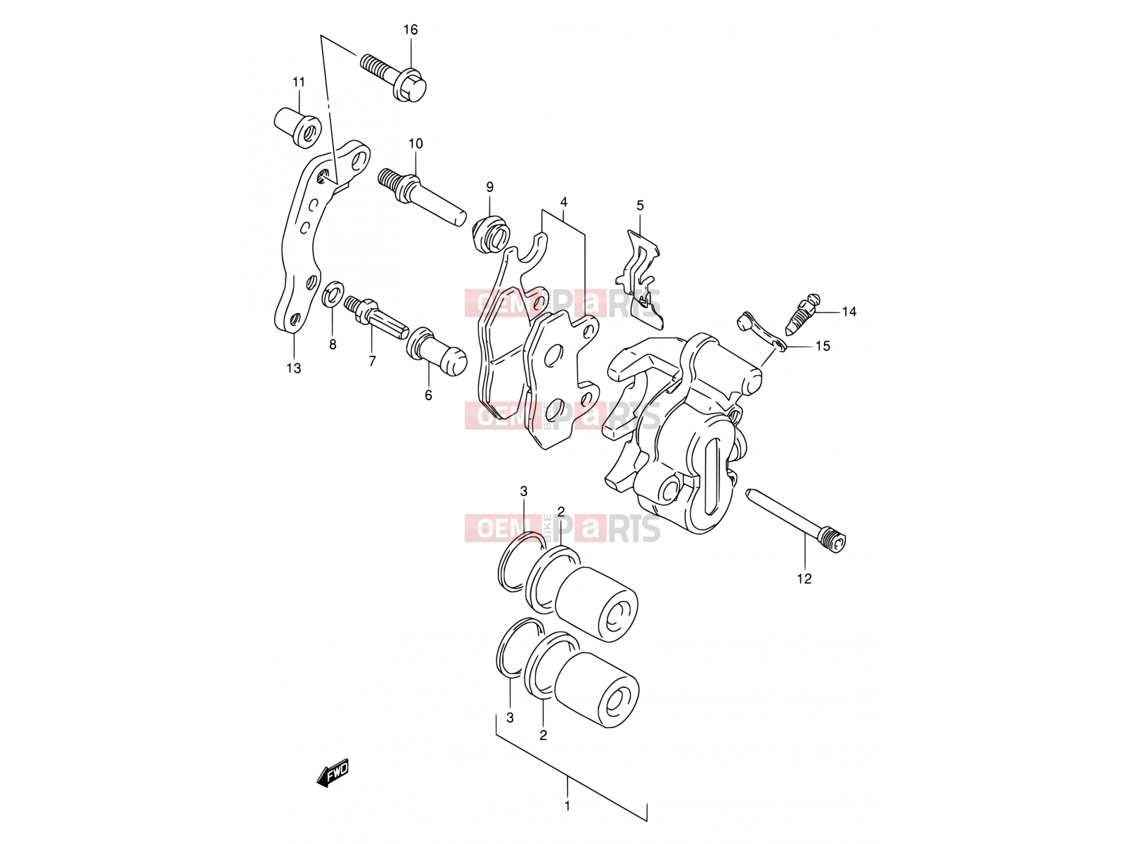 SUZUKI DR350 M (1991) (E01) 41 - FRONT CALIPER (MODEL L/M)