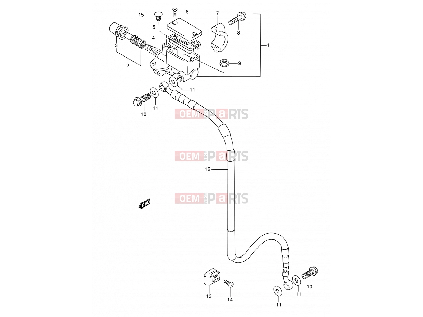 SUZUKI DR350 S (1995) (E03) 41 - FRONT MASTER CYLINDER