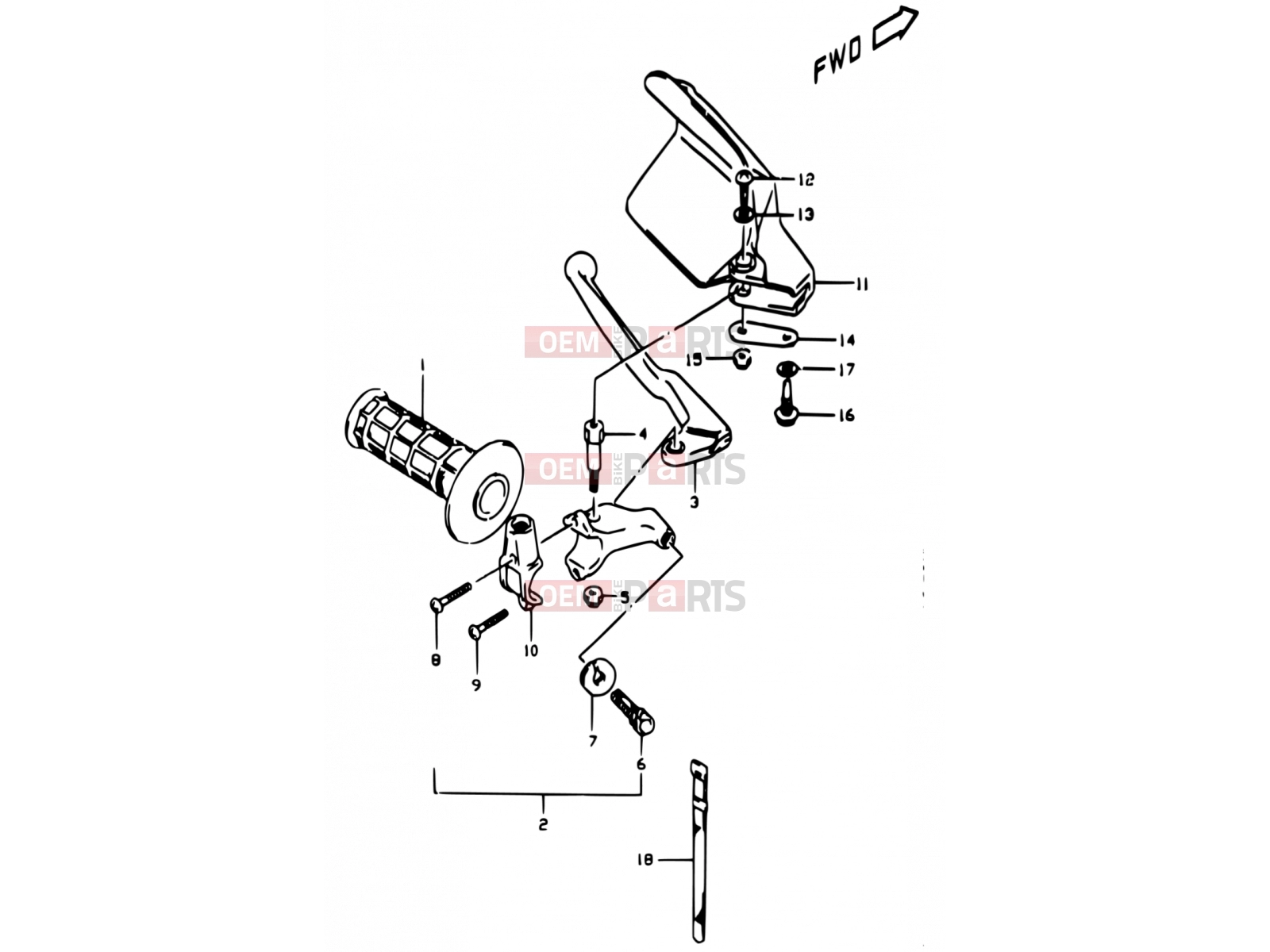 SUZUKI DR350 X (1999) (E01,E24) 39A - LEFT HANDLE LEVER (E24)