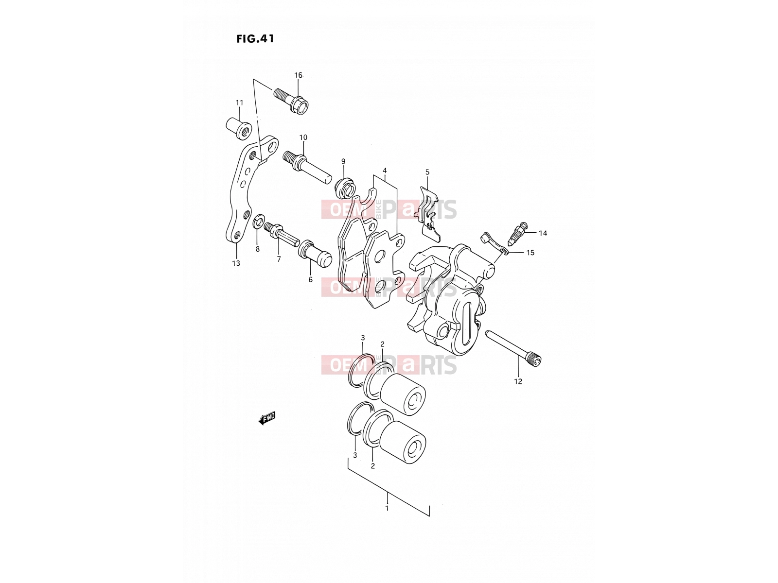 SUZUKI DR350S M (1991) (E02) 41 - FRONT CALIPER