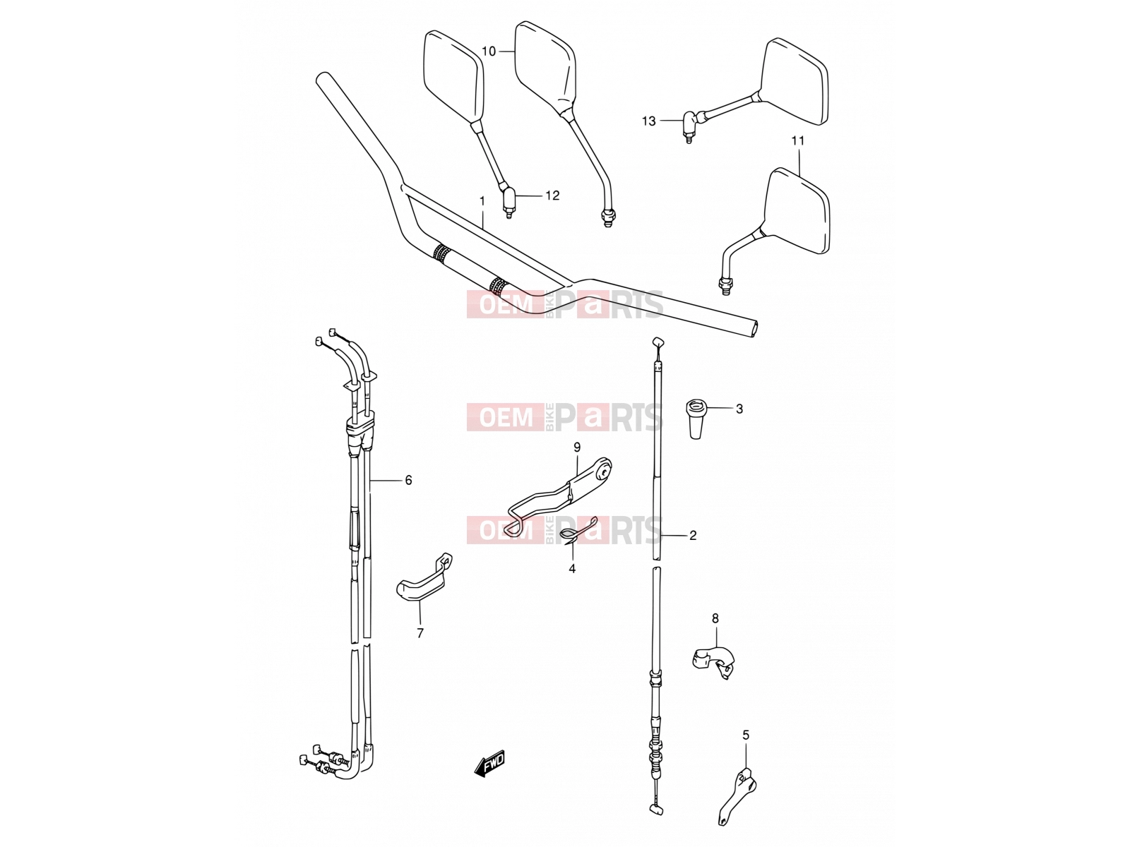 SUZUKI DR350SE S (1995) (E02) 39 - HANDLEBAR