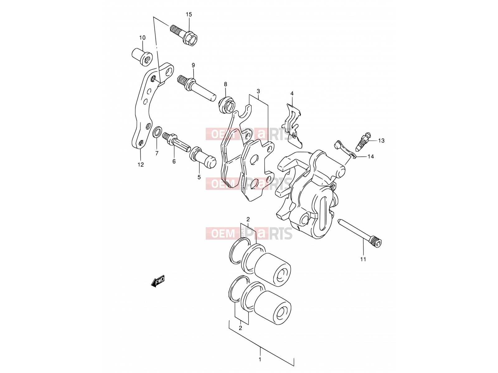 SUZUKI DR350SE S (1995) (E02) 48 - FRONT CALIPER