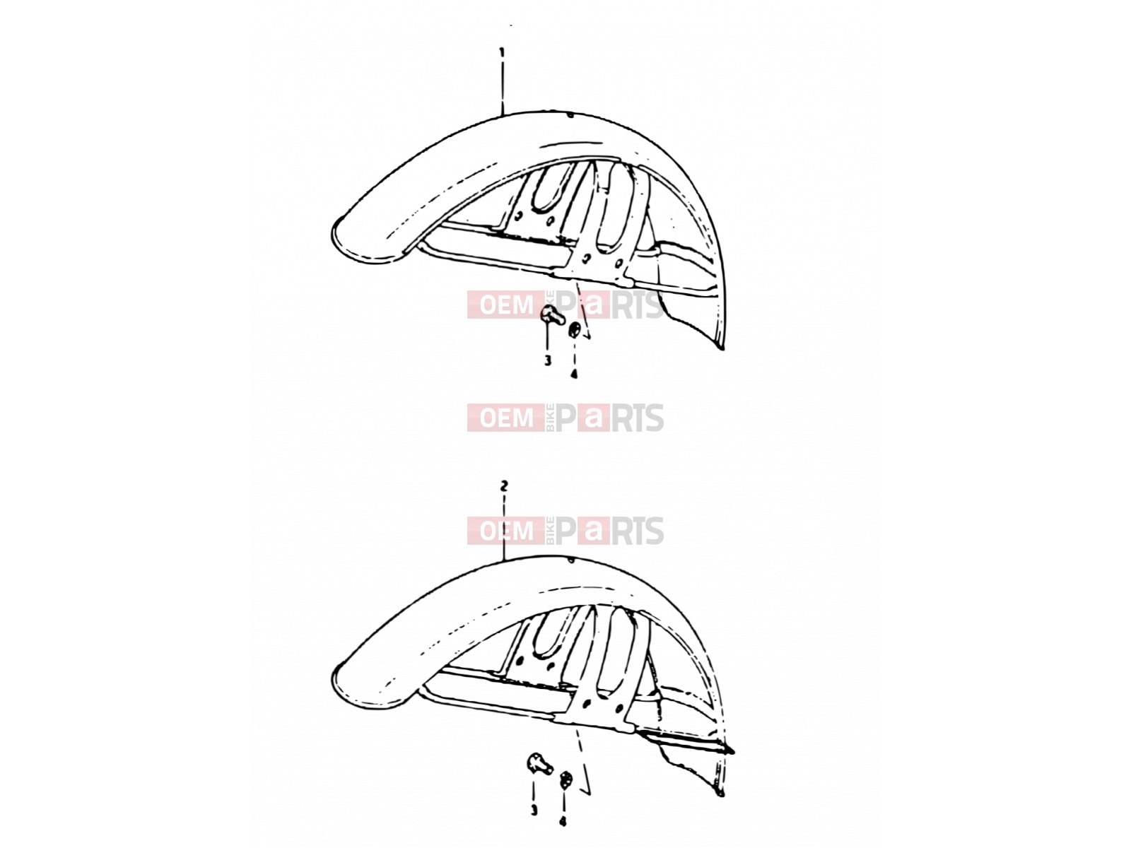 SUZUKI DR400S X (1999) 59 - FRONT FENDER (E15, E17, E26)