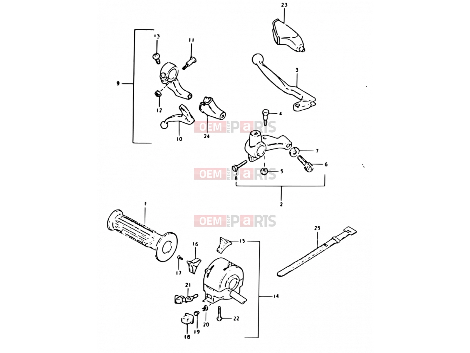 SUZUKI DR400S X (1999) 64 - LEFT HANDLE SWITCH