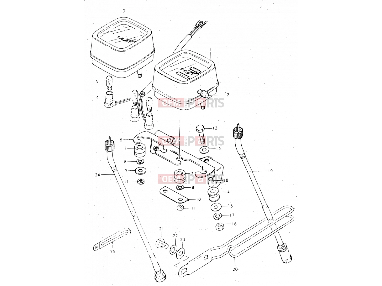 SUZUKI DR500S E (1984) 22 - SPEEDOMETER - TACHOMETER
