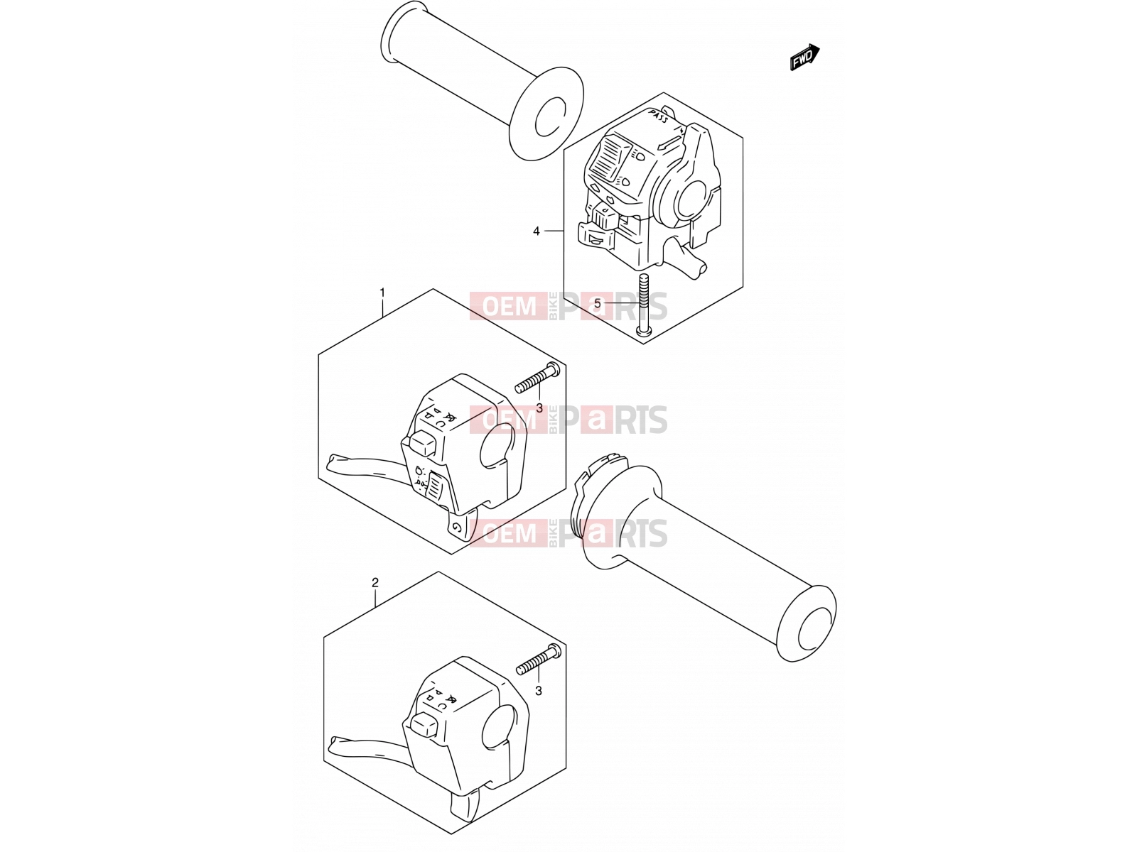 SUZUKI DR650SE K1 (2001) (E04,E17,E24,E34) 29 - HANDLE SWITCH