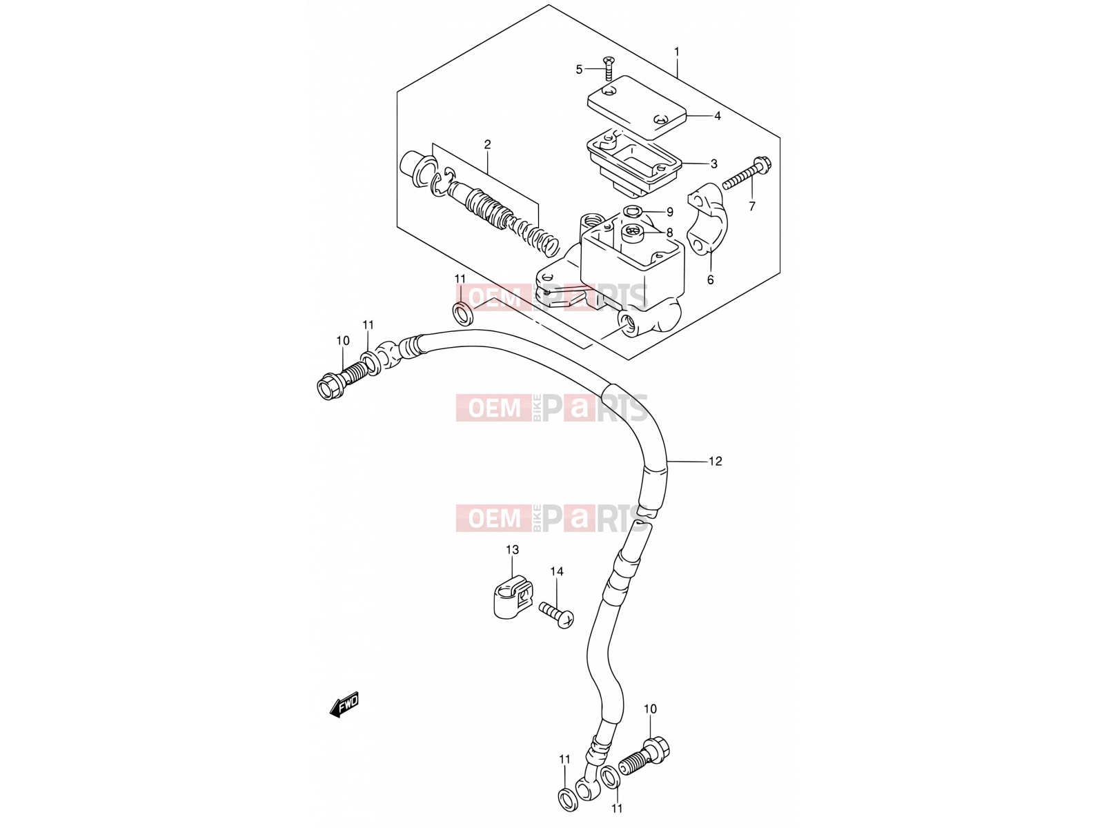 SUZUKI DR650SE K2 (2002) (E04,E17,E18,E24,E34) 48 - FRONT MASTER CYLINDER