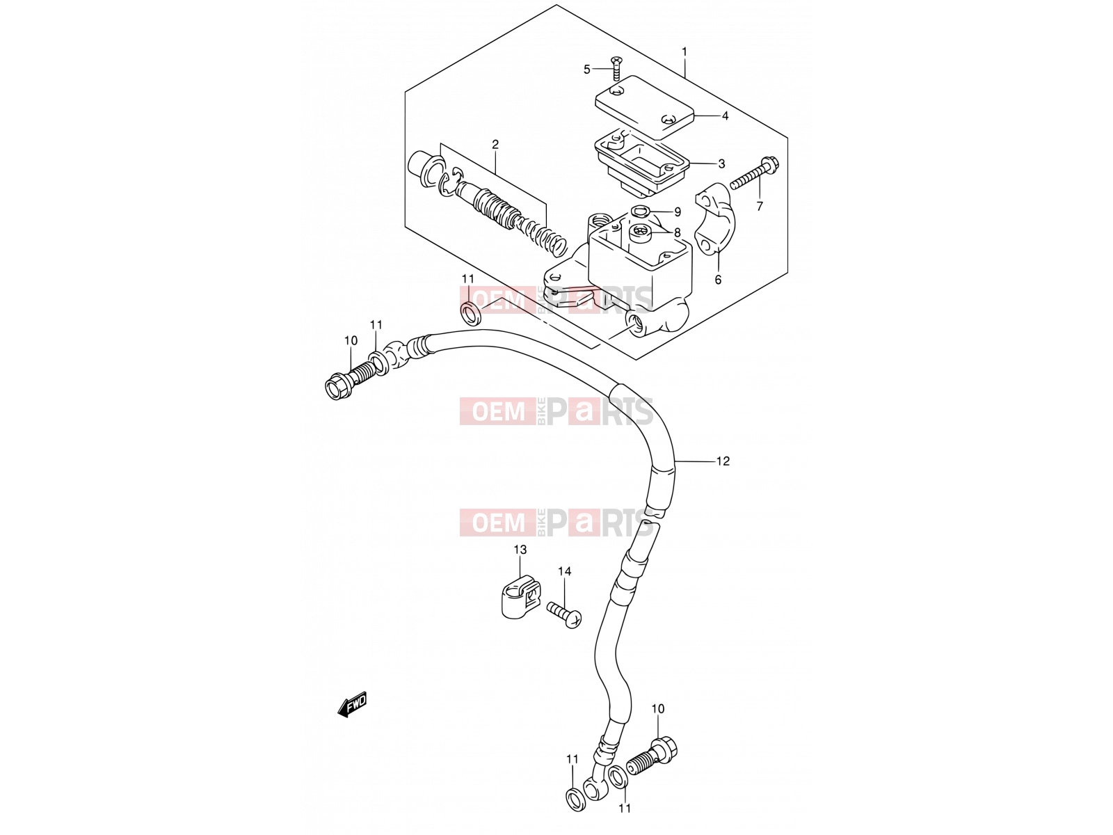 SUZUKI DR650SE K3 (2003) (E03,E28,E33) 48 - FRONT MASTER CYLINDER