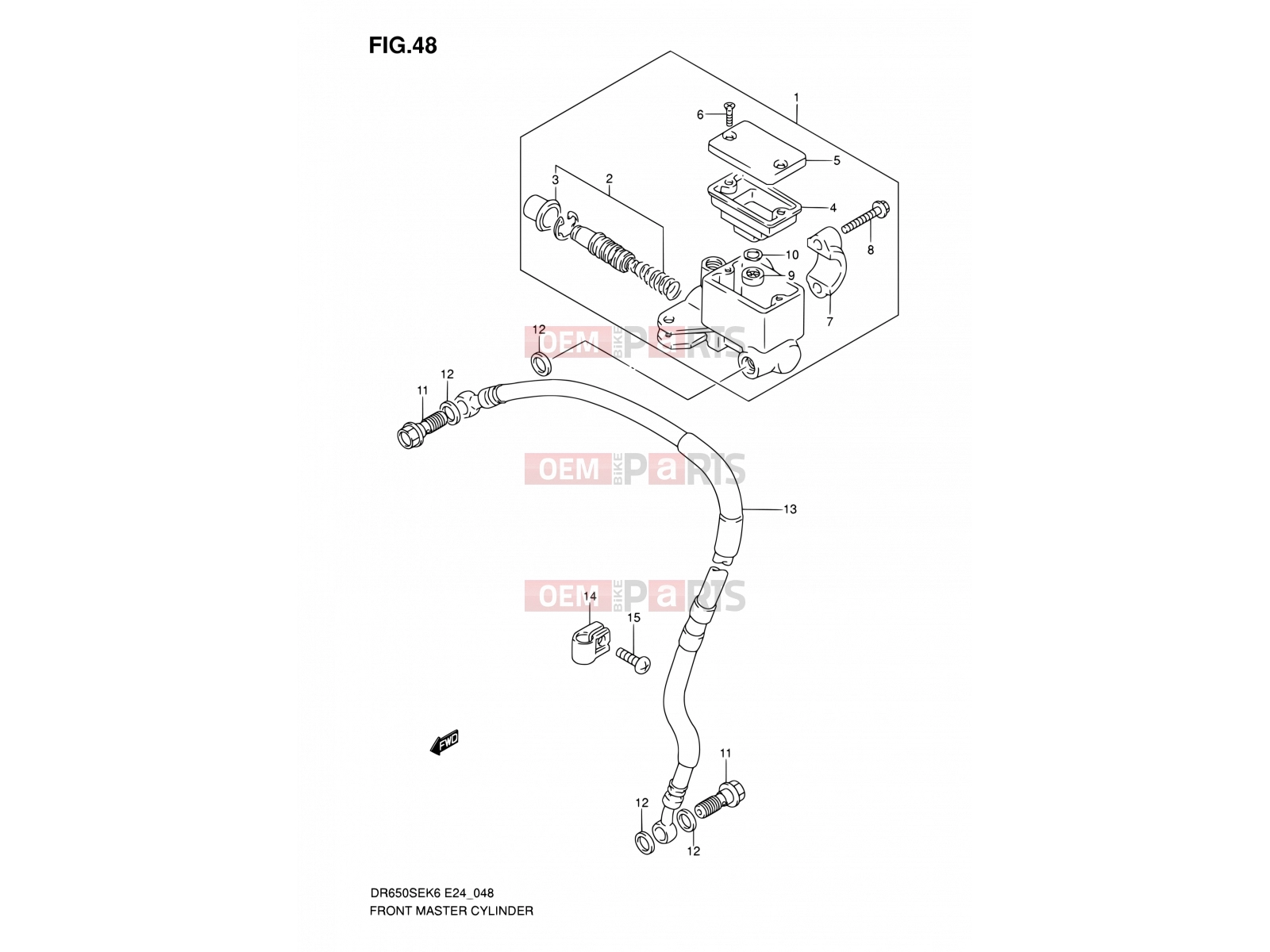 SUZUKI DR650SE K9 (2009) (E24) 48 - FRONT MASTER CYLINDER