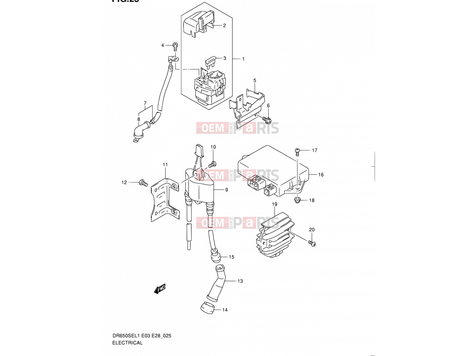 SUZUKI DR650SE L1 (2011) (E03,E28,E33) 25 - ELECTRICAL