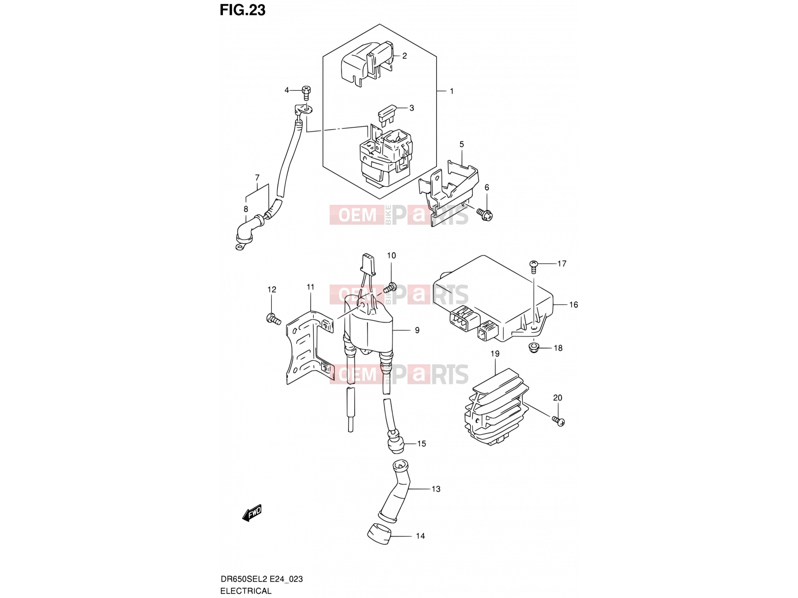 SUZUKI DR650SE L2 (2012) (E24) 23 - ELECTRICAL