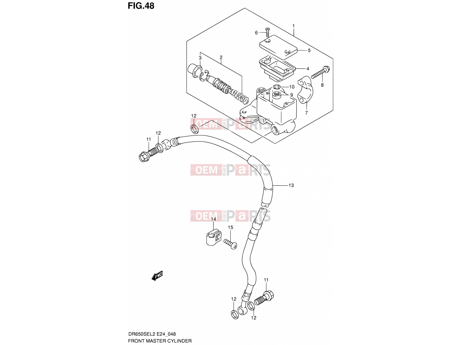 SUZUKI DR650SE L2 (2012) (E24) 48 - FRONT MASTER CYLINDER