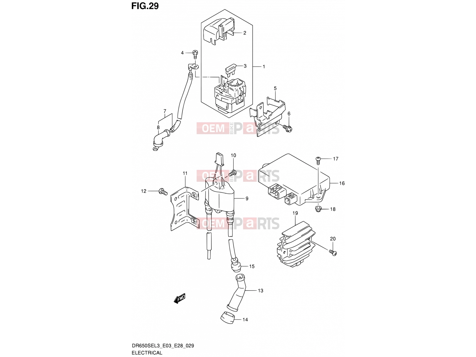 SUZUKI DR650SE L3 (2013) (E03,E28,E33) 29 - ELECTRICAL