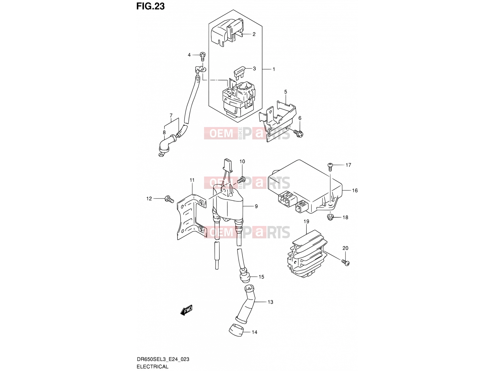 SUZUKI DR650SE L3 (2013) (E24) 23 - ELECTRICAL