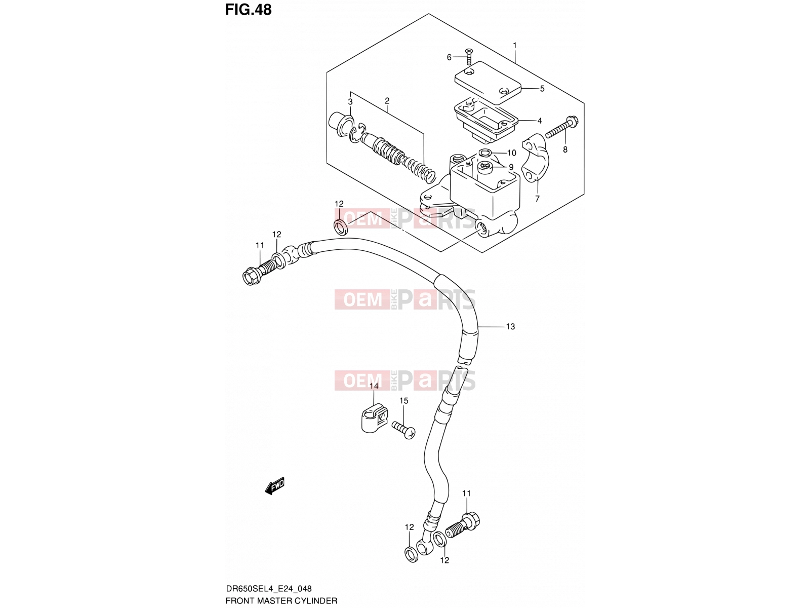 SUZUKI DR650SE L4 (2014) (E24) 48 - FRONT MASTER CYLINDER