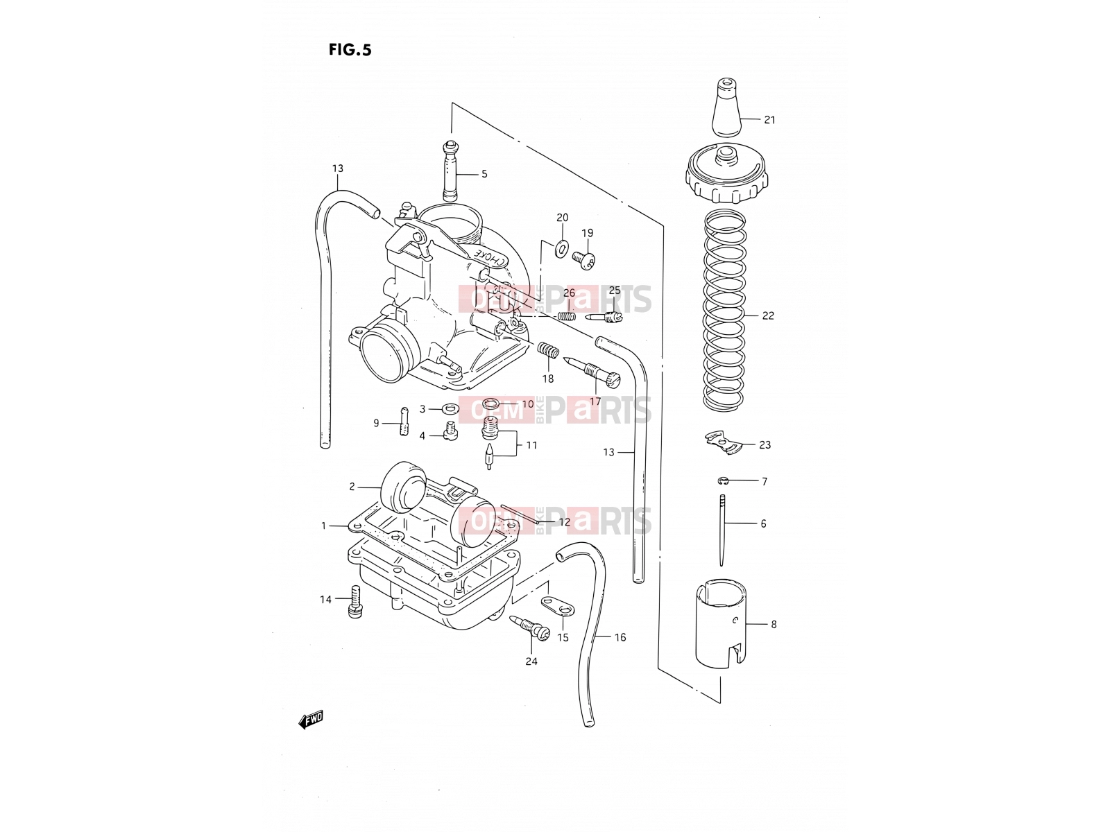 SUZUKI DS80 H (1987) (E24) 5 - CARBURETOR