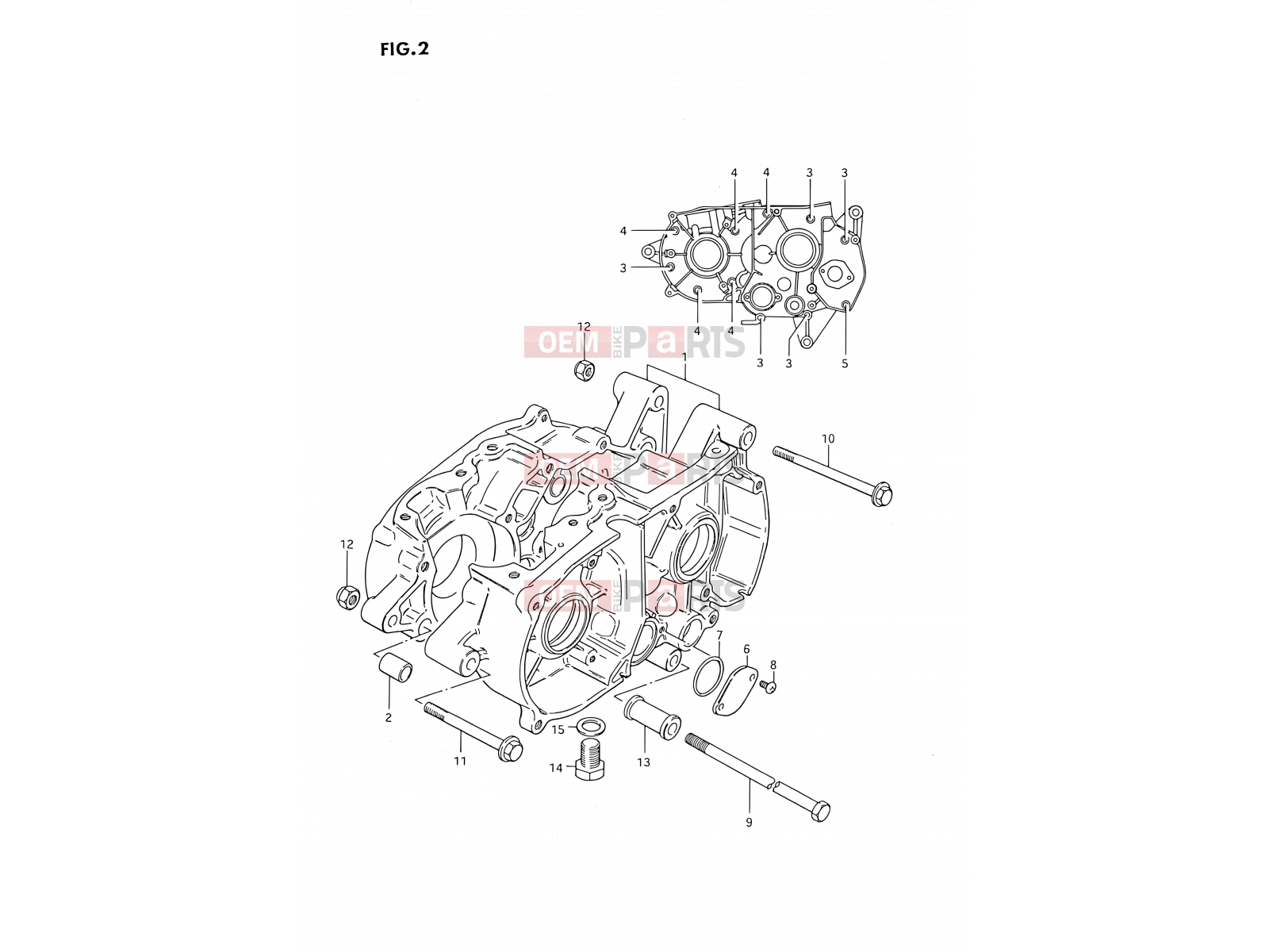 SUZUKI DS80 K (1989) (E03) 2 - CRANKCASE