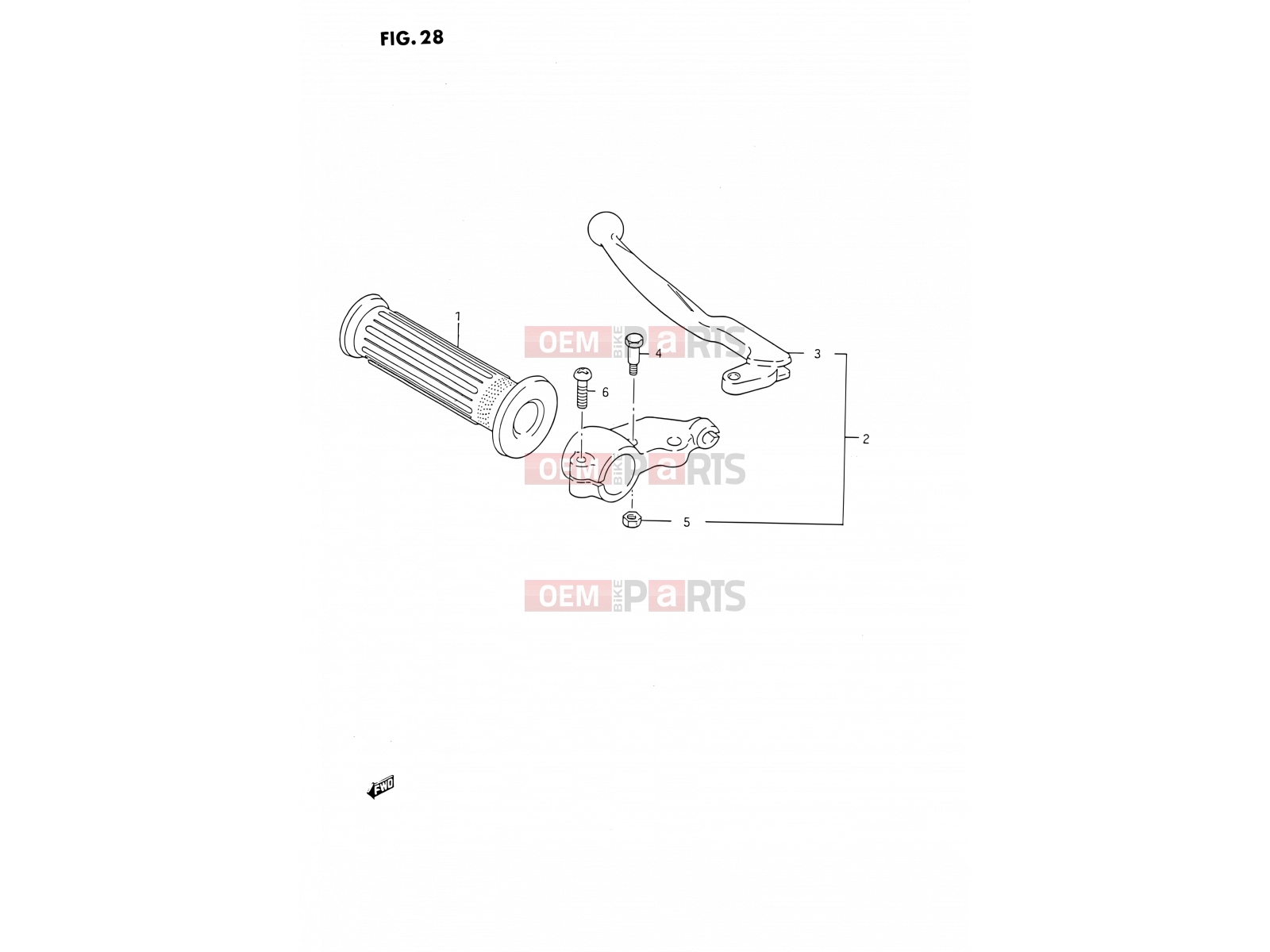 SUZUKI DS80 L (1990) (E24) 28 - LEFT HANDLE SWITCH