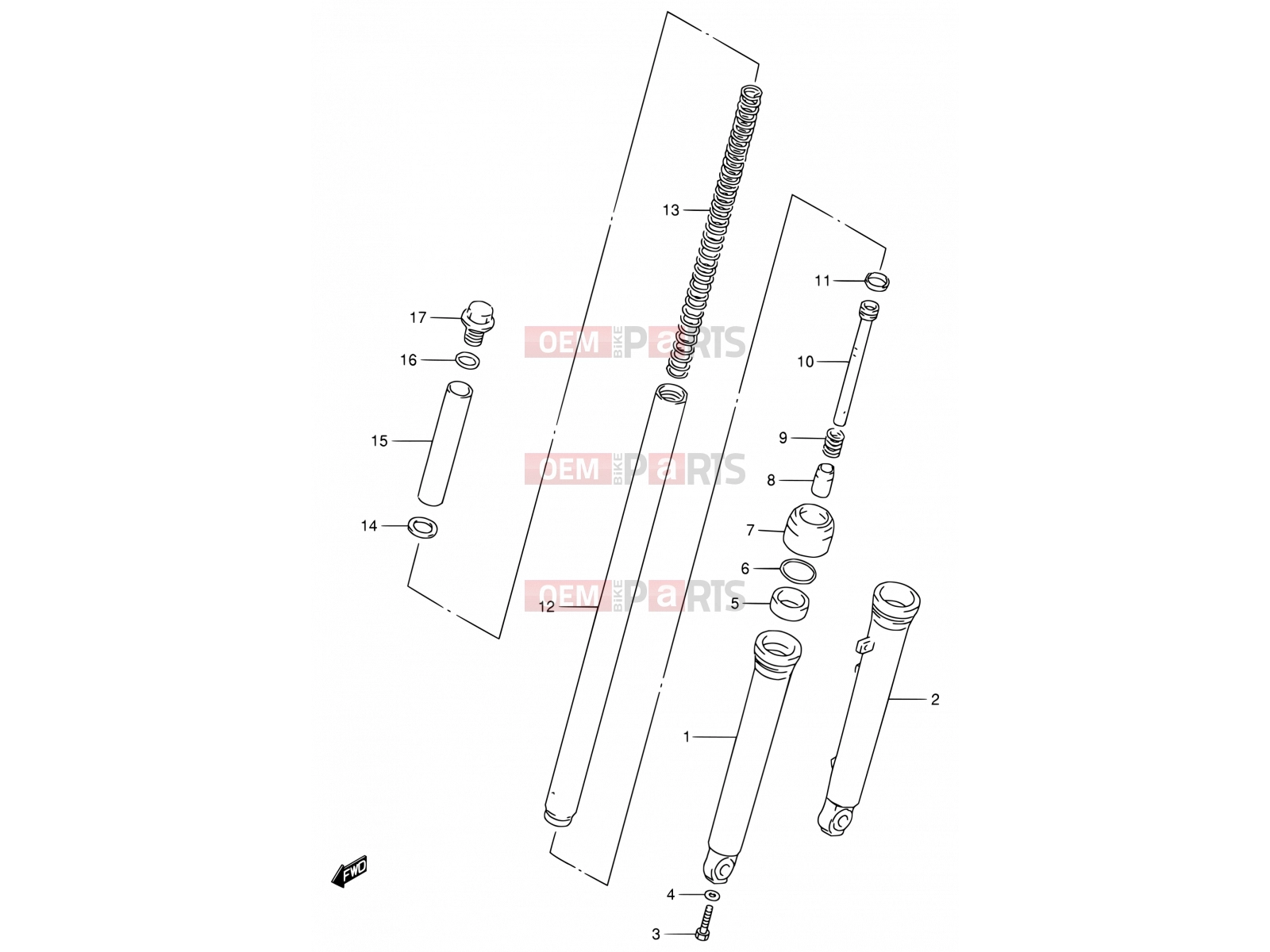 SUZUKI DS80 T (1996) (E03,E28,E33) 28 - FRONT DAMPER