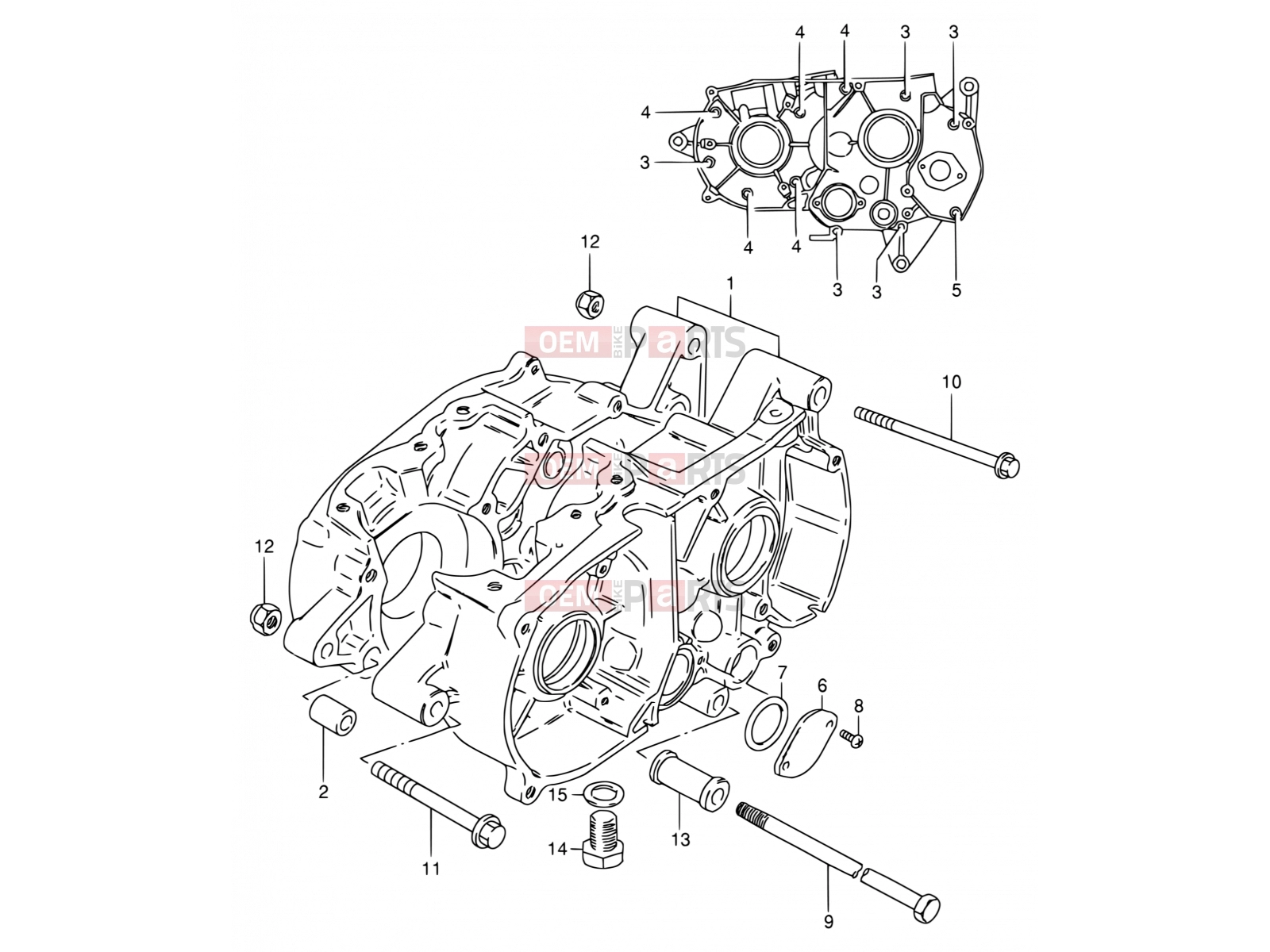SUZUKI DS80 Y (2000) (E03,E28,E33) 2 - CRANKCASE