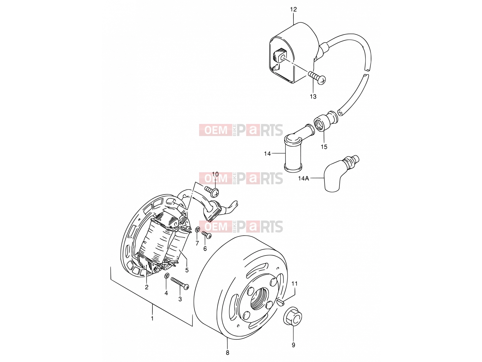 SUZUKI DS80 Y (2000) (E03,E28,E33) 13 - MAGNETO