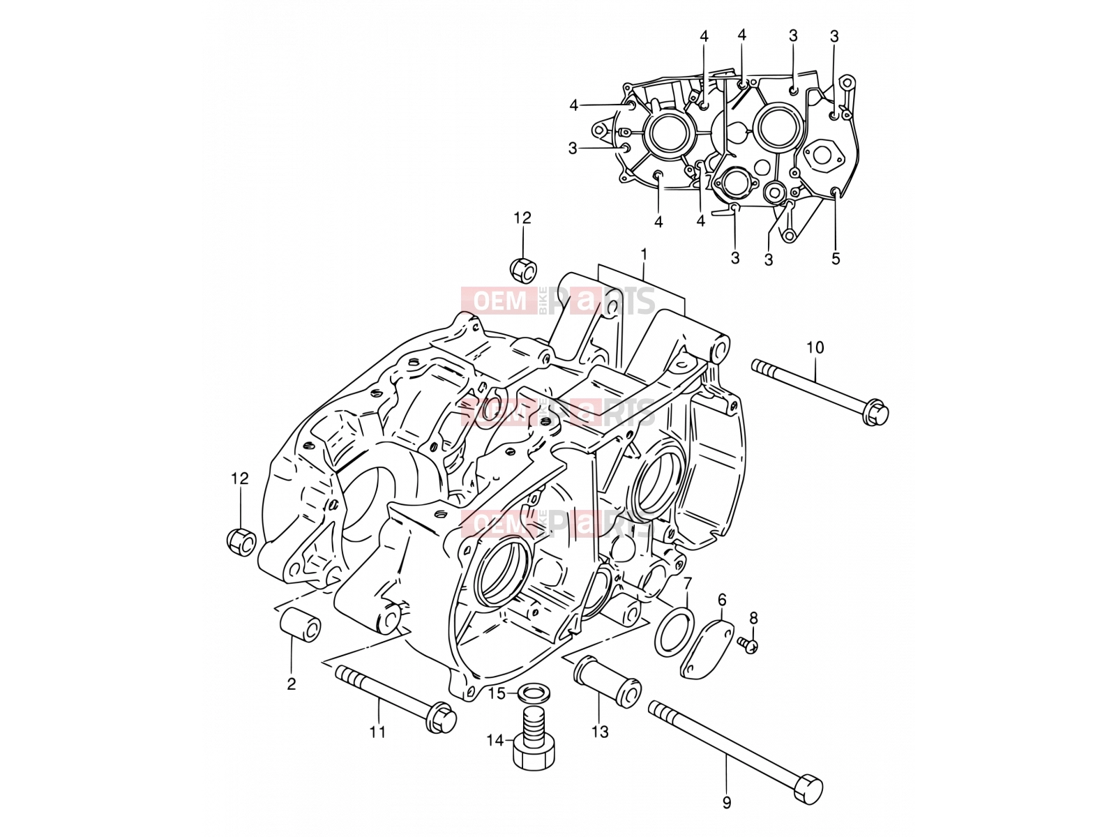 SUZUKI DS80 Y (2000) (E24) 2 - CRANKCASE
