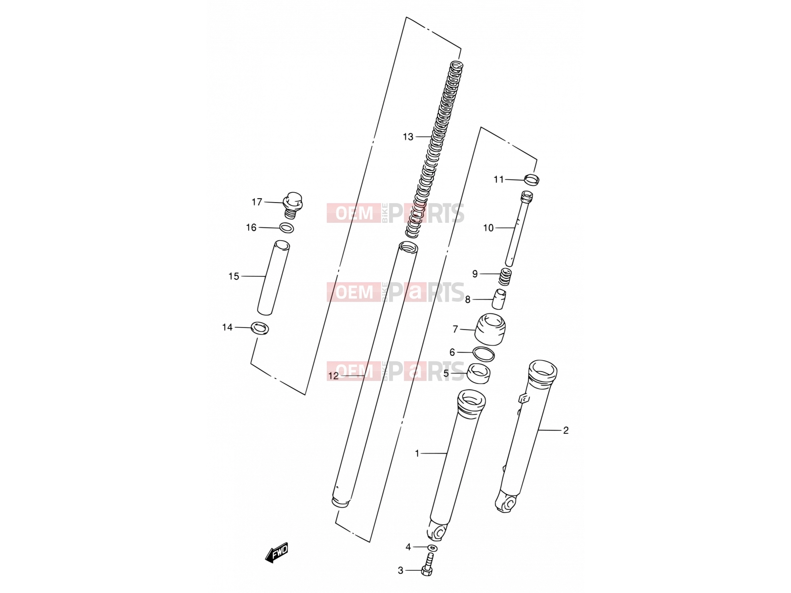 SUZUKI DS80 Y (2000) (E24) 28 - FRONT DAMPER