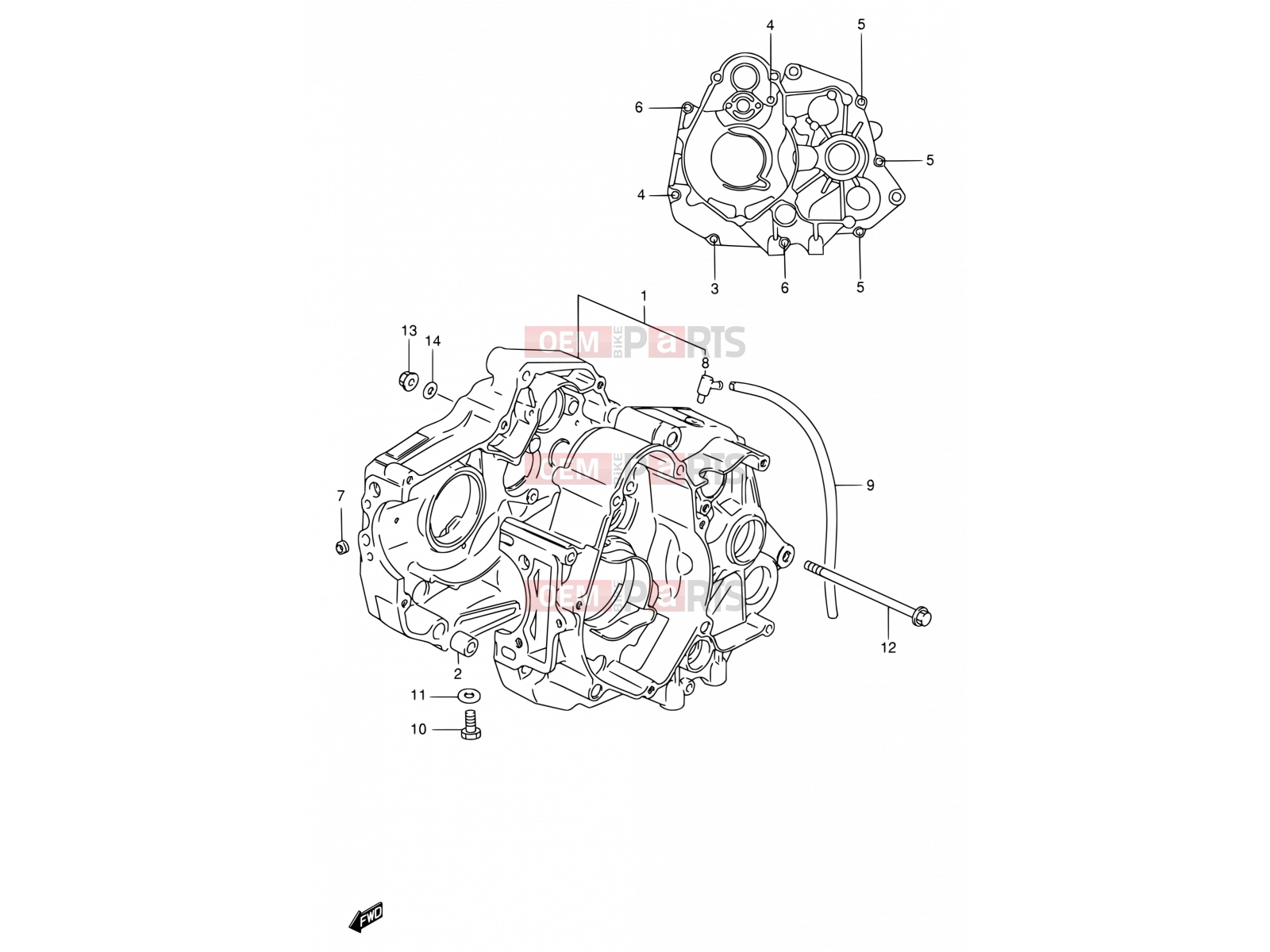 SUZUKI FB100 / FB100D R (1994) 3 - CRANKCASE