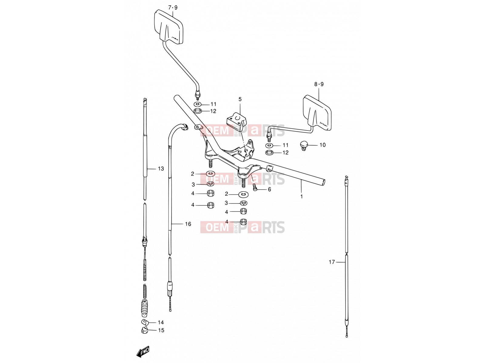 SUZUKI FB100 / FB100D S (1995) 40 - HANDLEBAR